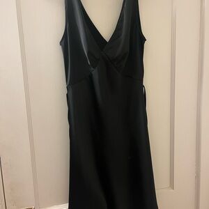 Peppermayo Black Satin Dress